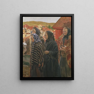 Carl Wilhelmson - Fishermens Wives Returning from Church.webp