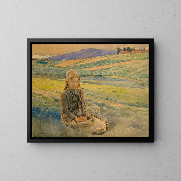 Summer Evening Painting - Carl Wilhelmson — framed artwork on a wall