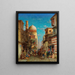 Street scenes at the Kaï Bey Mosque in Cairo - Carl Wuttke — framed artwork on a wall