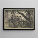 Volunteers resting in the inn garden - Carl Zimmermann — framed artwork on a wall