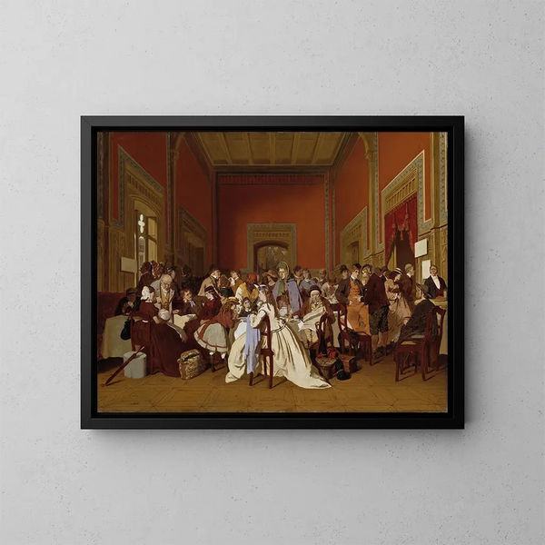Sala de espera de segunda clase - Carl d'Unker — cuadro enmarcado en la pared
