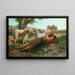 La Sieste des Chevriers - Carlo Ademollo — framed artwork on a wall