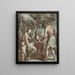 Adam y Eva con Caín y Abel - Carlo Alberto Baratta — cuadro enmarcado en la pared