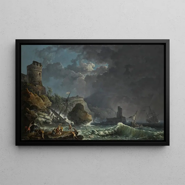 Carlo Bonavia - A Storm Off A Rocky Coast.webp