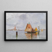Bateaux de pêche dans la lagune de Venise - Carlo Brancaccio — framed artwork on a wall