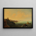 Cliffs and Sailboats - Carlo Brioschi — framed artwork on a wall