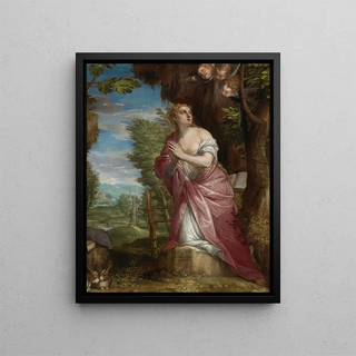 Carlo Caliari - The Penitent magdalene In A Landscape.webp