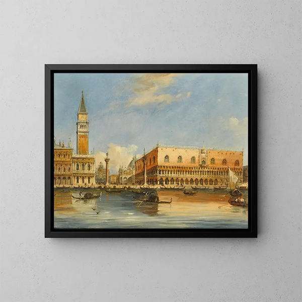Venetian View Painting I - Carlo Grubacs — framed artwork on a wall