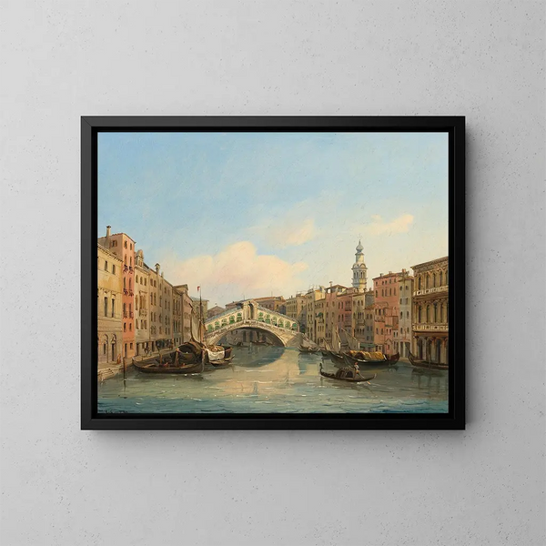Le pont du Rialto - Carlo Grubacs — framed artwork on a wall