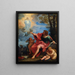 Saint John the Evangelist on Patmos - Carlo Maratti — framed artwork on a wall