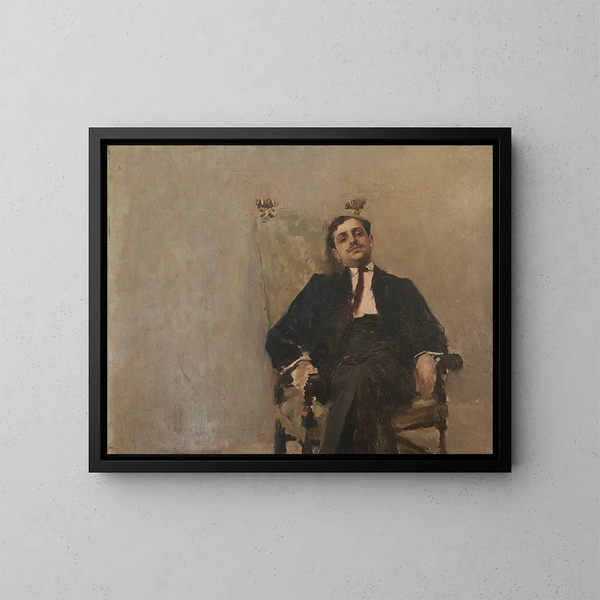 retrato de M. Juan Carlos Muñoz - Carlos Federico Sáez — cuadro enmarcado en la pared