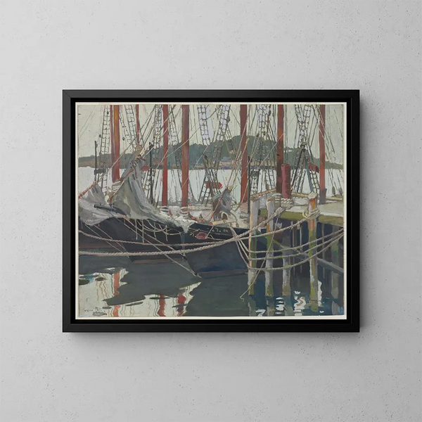 Jours oisifs à Gloucester, Massachusetts - Caroline E. Coit — cuadro enmarcado en la pared