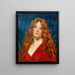 Retrato de mujer pelirroja 1876 - Carolus-Duran — cuadro enmarcado en la pared