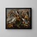 a group of seven falcons lanier and peregrine falcons or hobby falcons - Carstian Luyckx — framed artwork on a wall