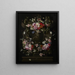 Cartouche con flores - Carstian Luyckx — cuadro enmarcado en la pared