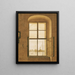 View from the artist's studio, right window - Caspar David Friedrich — framed artwork on a wall