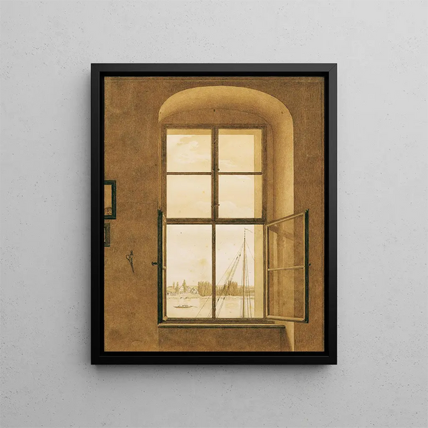 Caspar David Friedrich - Blick aus dem Atelier des Knstlers rechtes Fenster.webp