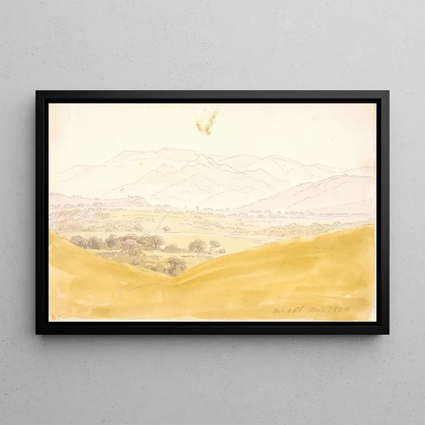 Caspar David Friedrich - Bohemian Landscape with the Mittelgebirge.webp