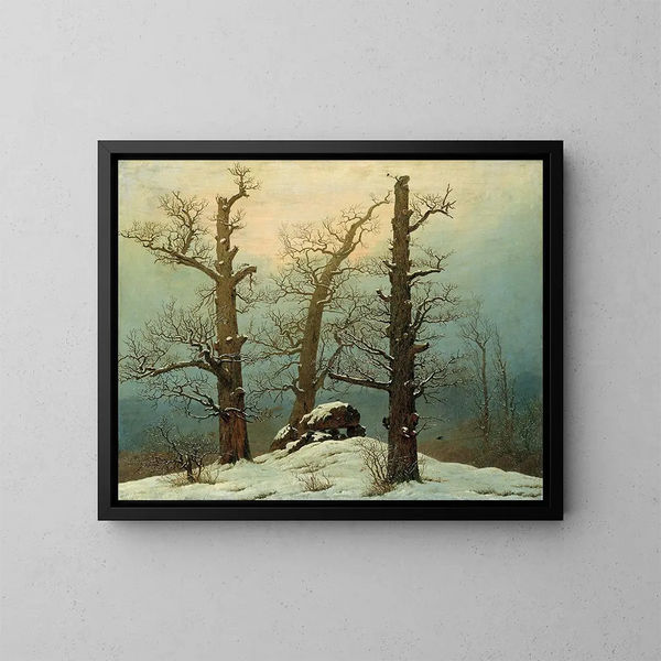Cairn dans la neige - Caspar David Friedrich — cuadro enmarcado en la pared