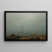 Playa Marina en la Niebla - Caspar David Friedrich — cuadro enmarcado en la pared