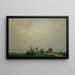 Beach with Fisherman - Caspar David Friedrich — framed artwork on a wall
