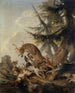 Deer attacked by a pack of dogs - Caspar Wolf — artwork view