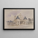 Preliminary study for a gunpowder building for Shattuck School Faribault Minnesota - Cass Gilbert — framed artwork on a wall