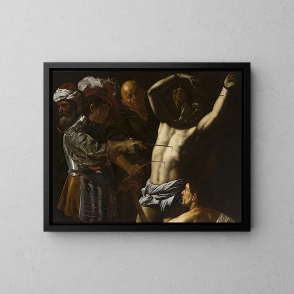 Saint Sebastian - Cecco del Caravaggio — framed artwork on a wall