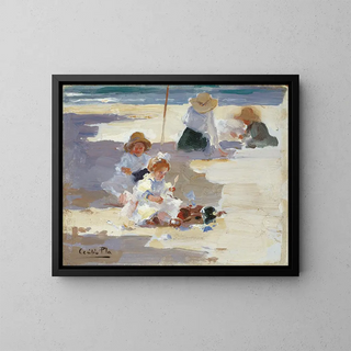 Cecilio Pl y Gallardo - Playing on the Beach.webp