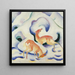 ciervo en la nieve - Franz Marc — cuadro enmarcado en la pared