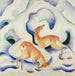 ciervo en la nieve - Franz Marc — vista de la obra