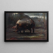 Estudio de cerdito - Cesare Viazzi — cuadro enmarcado en la pared
