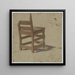 Silla de madera - Jakob Becker — cuadro enmarcado en la pared