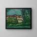 Paisaje con casa - Chaïm Soutine — cuadro enmarcado en la pared