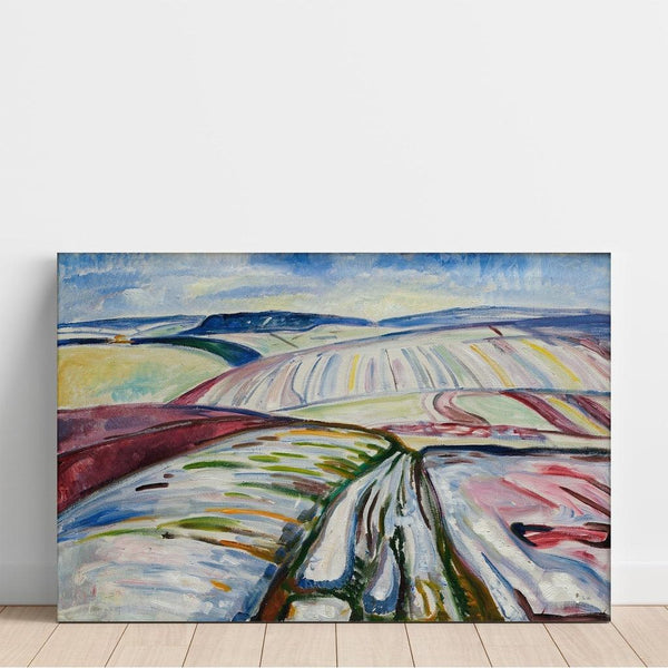 Champ sous la neige - Edvard Munch | Reproduction Tableau Décoration murale affiche copie