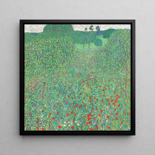Reproduction tableau | Champ de coquelicots - Gustav Klimt | Poster - Toile - Aluminium