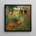 Chanticleer y el zorro - William James Webbe — cuadro enmarcado en la pared