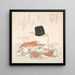 Sombrero de corte y traje de corte - Kubo Shunman — cuadro enmarcado en la pared