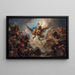 La destrucción del palacio de Armide - Charles-Antoine Coypel — cuadro enmarcado en la pared