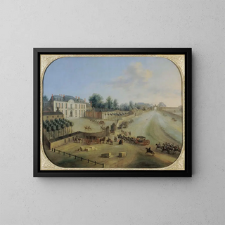CharlesLopold Grevenbroeck - Vue du Chteau de la Muette avec larrive du Roi.webp