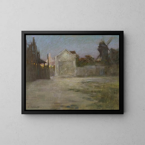 Vieja granja del molino de la Galette - Charles-Lucien Landre — cuadro enmarcado en la pared