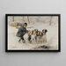 Piqueur y su manada en la nieve - Charles-Olivier de Penne — cuadro enmarcado en la pared