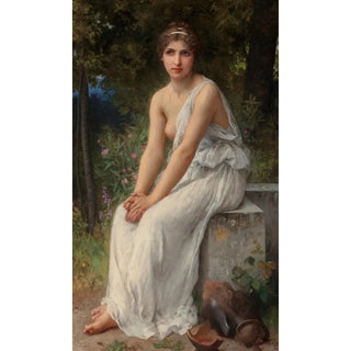 Charles Amable Lenoir - Beauty in a garden.webp