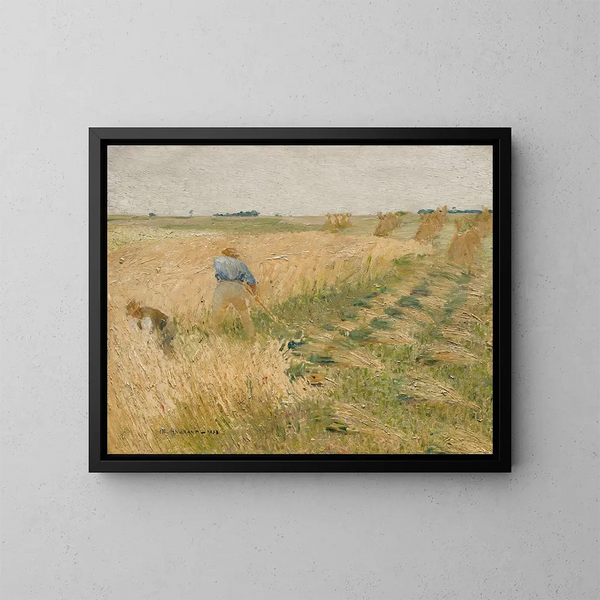 Los Segadores - Charles Angrand — cuadro enmarcado en la pared