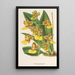 Oncidium bicallosum - Charles Antoine Lemaire — framed artwork on a wall