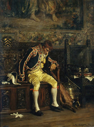 Un valet de pied endormi - Charles Bargue — vista de la obra