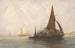 Chaland à foin sur une mer calme - Charles Bentley — artwork view