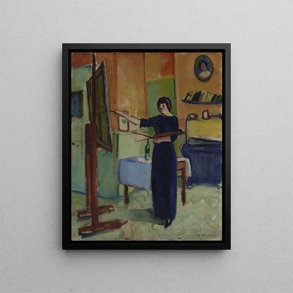 Artista en su taller - Charles Camoin — cuadro enmarcado en la pared