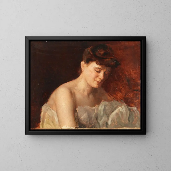 Estudio de retrato femenino - Charles Chaplin — cuadro enmarcado en la pared