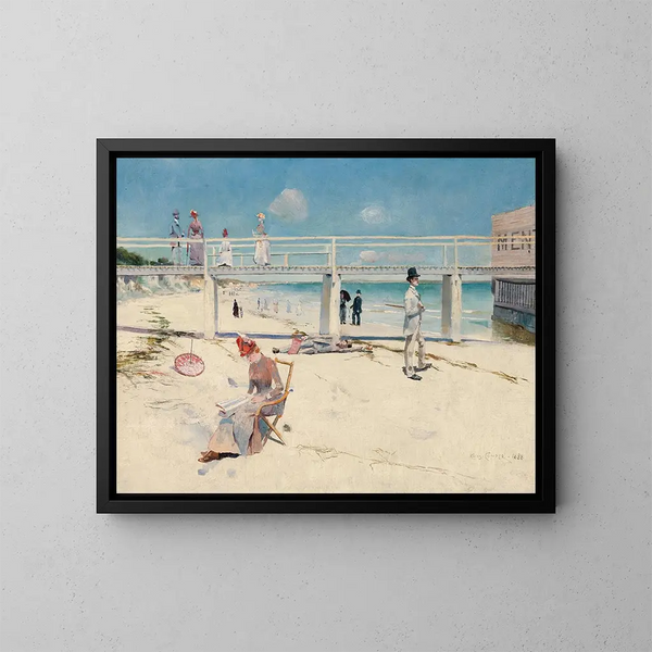 Un descanso en Menton - Charles Conder — cuadro enmarcado en la pared